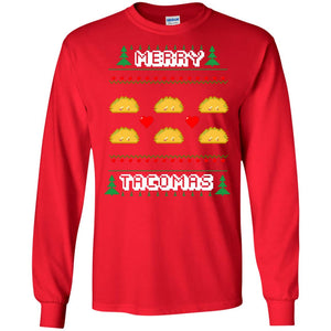 Merry Tacomas X-mas Gift Shirt For Taco LoversG240 Gildan LS Ultra Cotton T-Shirt