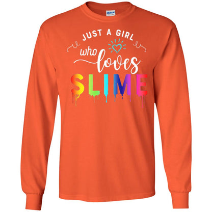 Slime Lovers T-shirt Just A Girl Who Loves Slime Orange