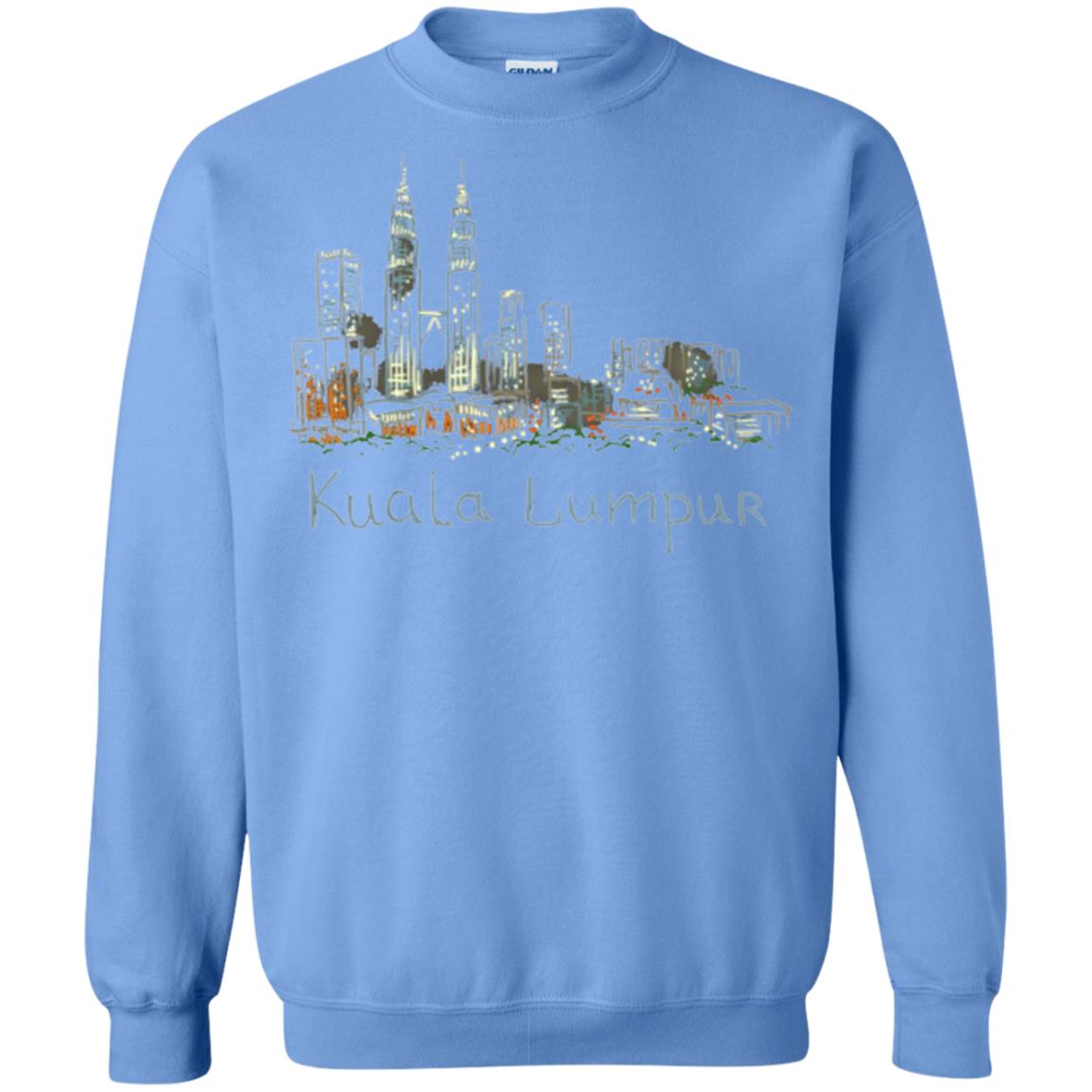 Kuala Lumpur Kl Panorama At Night T-shirt Carolina Blue