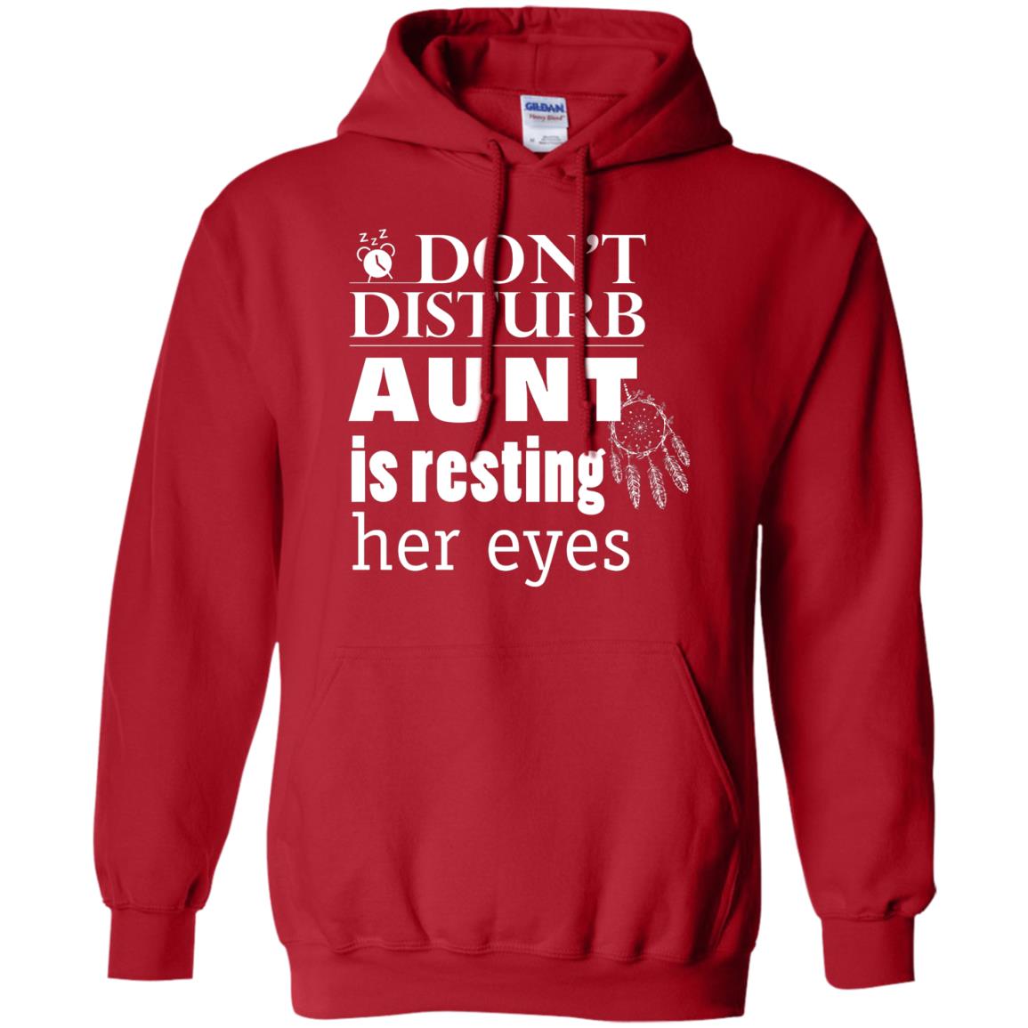 Don't Disturb Aunt Is Resting Her Eyes Funny Auntie Shirt Red