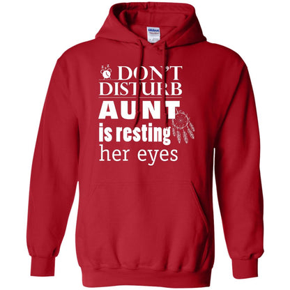 Don't Disturb Aunt Is Resting Her Eyes Funny Auntie Shirt Red