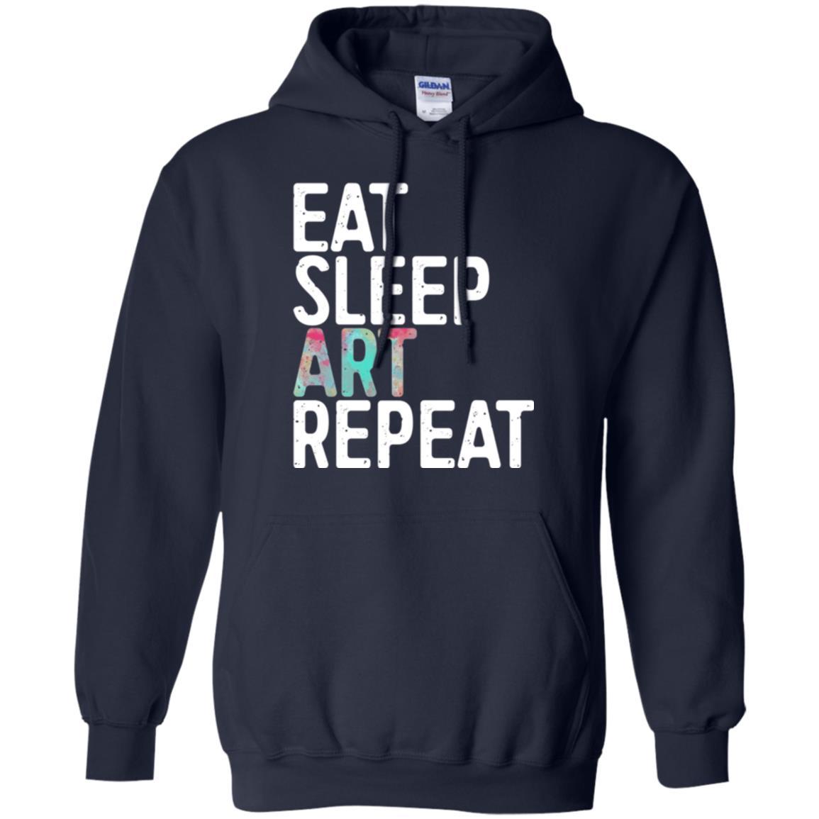 Artist T-shirt Eat Sleep Art Repeat Navy
