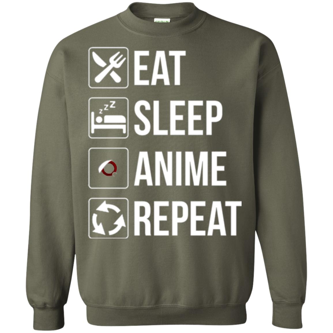 Anime Lovers T-shirt Eat Sleep Anime Repeat