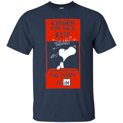 Peanuts Snoopy Kisses Valentines T-shirt Navy