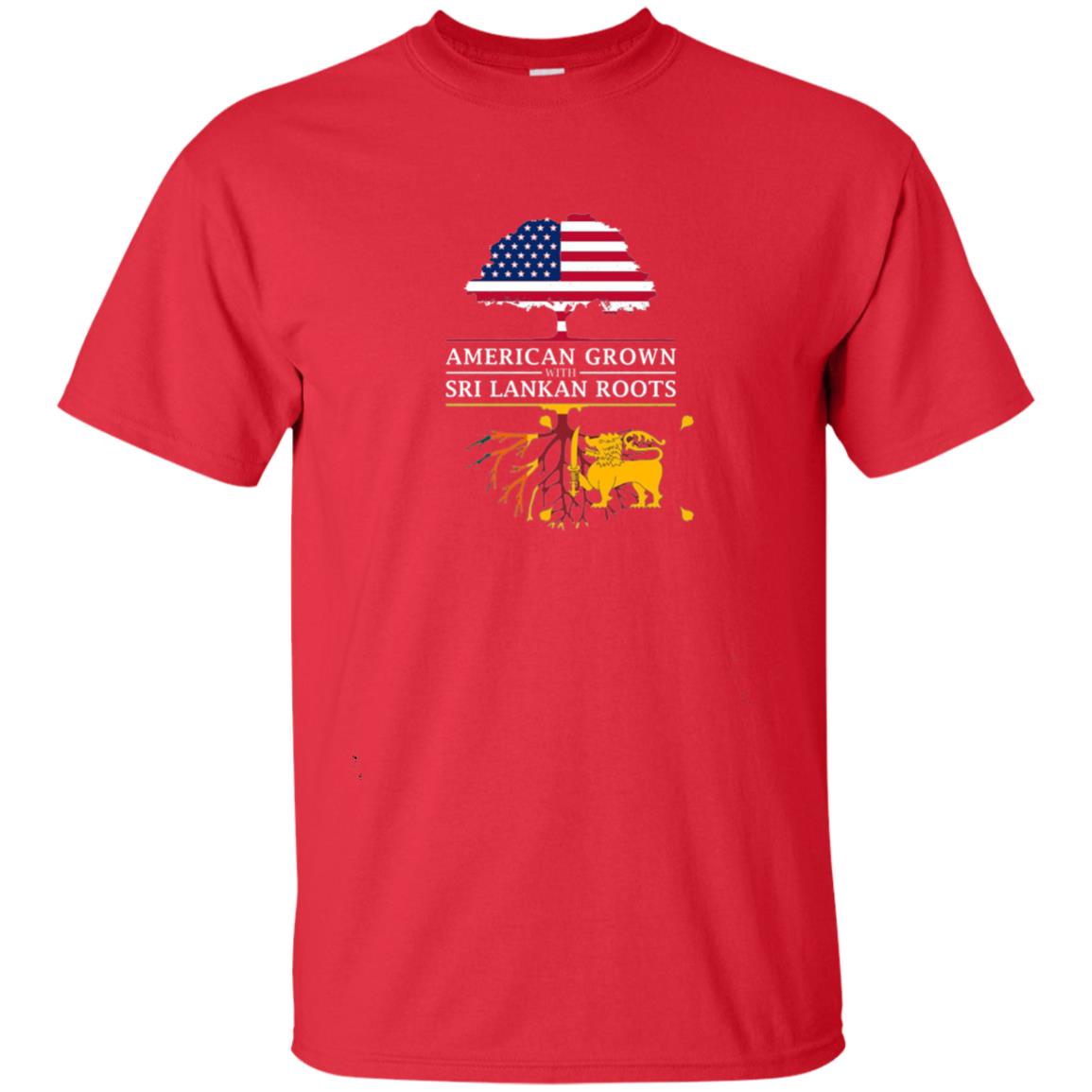 American Grown With Sri Lankan Roots Shirt Red