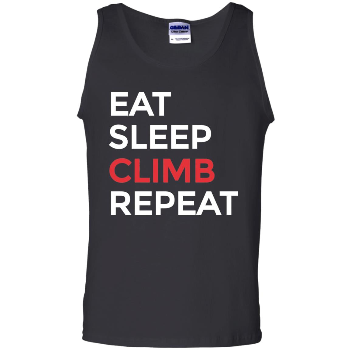Eat Sleep Climb Repeat Mountain Climber Rock Climbing Shirt Black