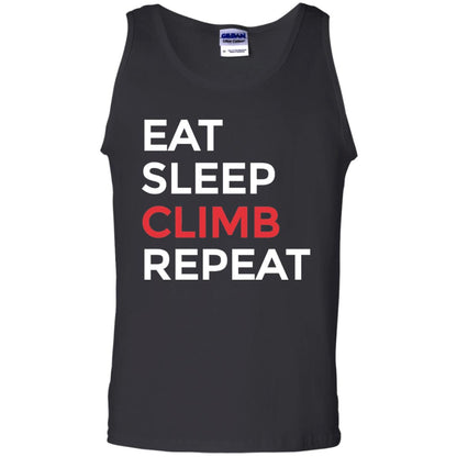 Eat Sleep Climb Repeat Mountain Climber Rock Climbing Shirt Black