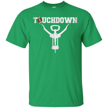 Football T-shirt Touchdown Funny Football Wine Lovers Irish Green