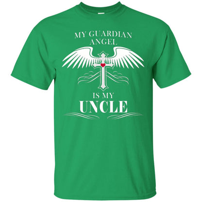 Uncle T-shirt My Guardian Angel Is My Uncle Irish Green