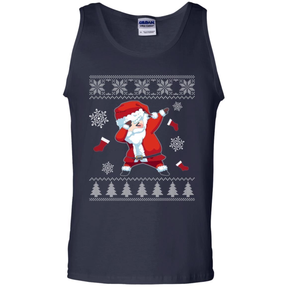 Christmas T-shirt Dabbing Santa Claus Navy