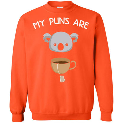Animal Puns T-shirt My Puns Are Koala Tea Orange
