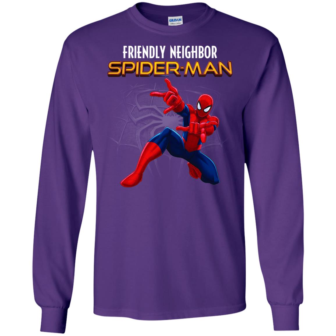 Friendly Neighbor Spider Man Movie Fan T-shirt Purple