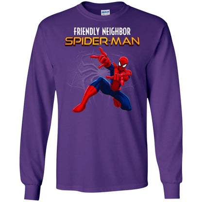 Friendly Neighbor Spider Man Movie Fan T-shirt Purple
