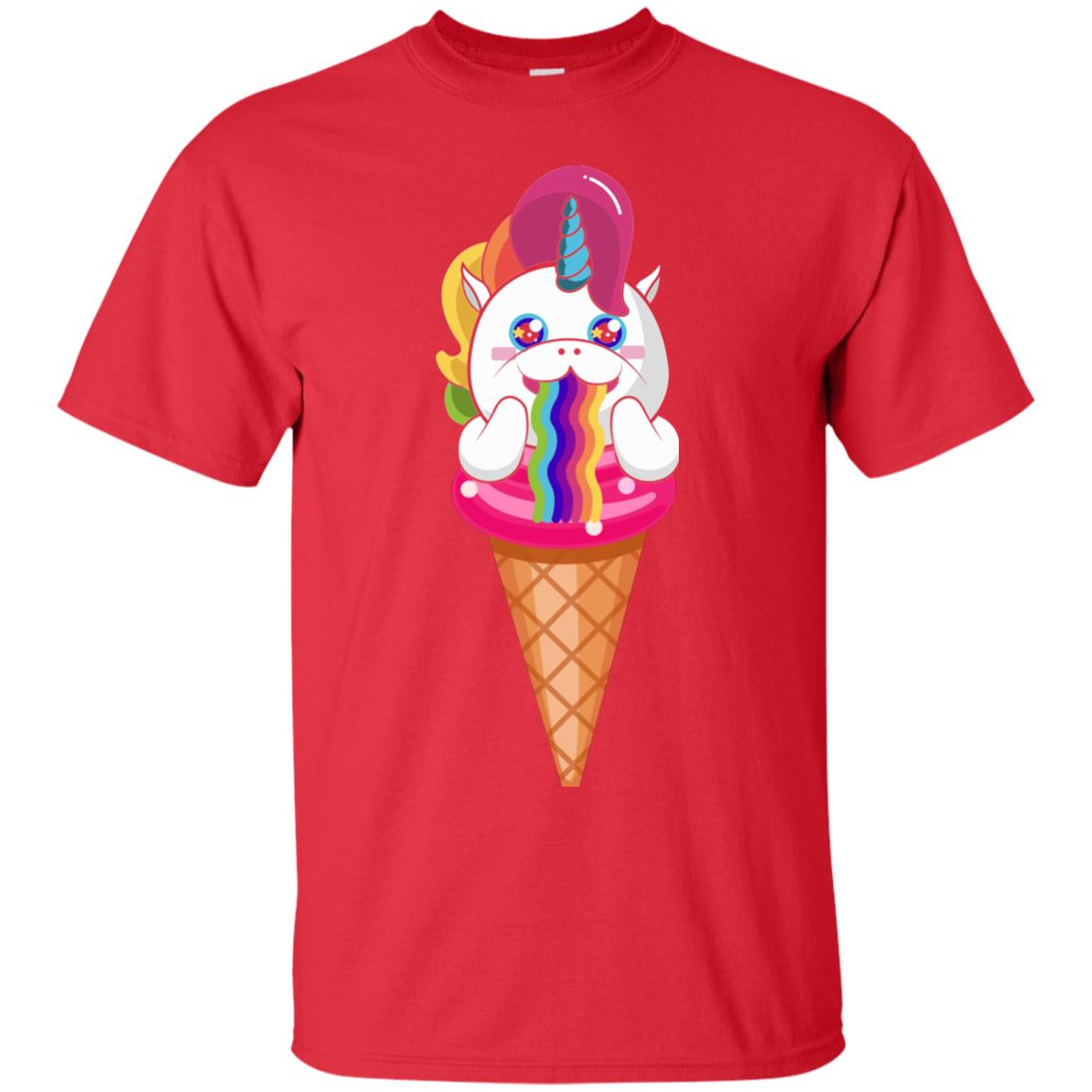 Unicorn Ice Cream Shirt Red
