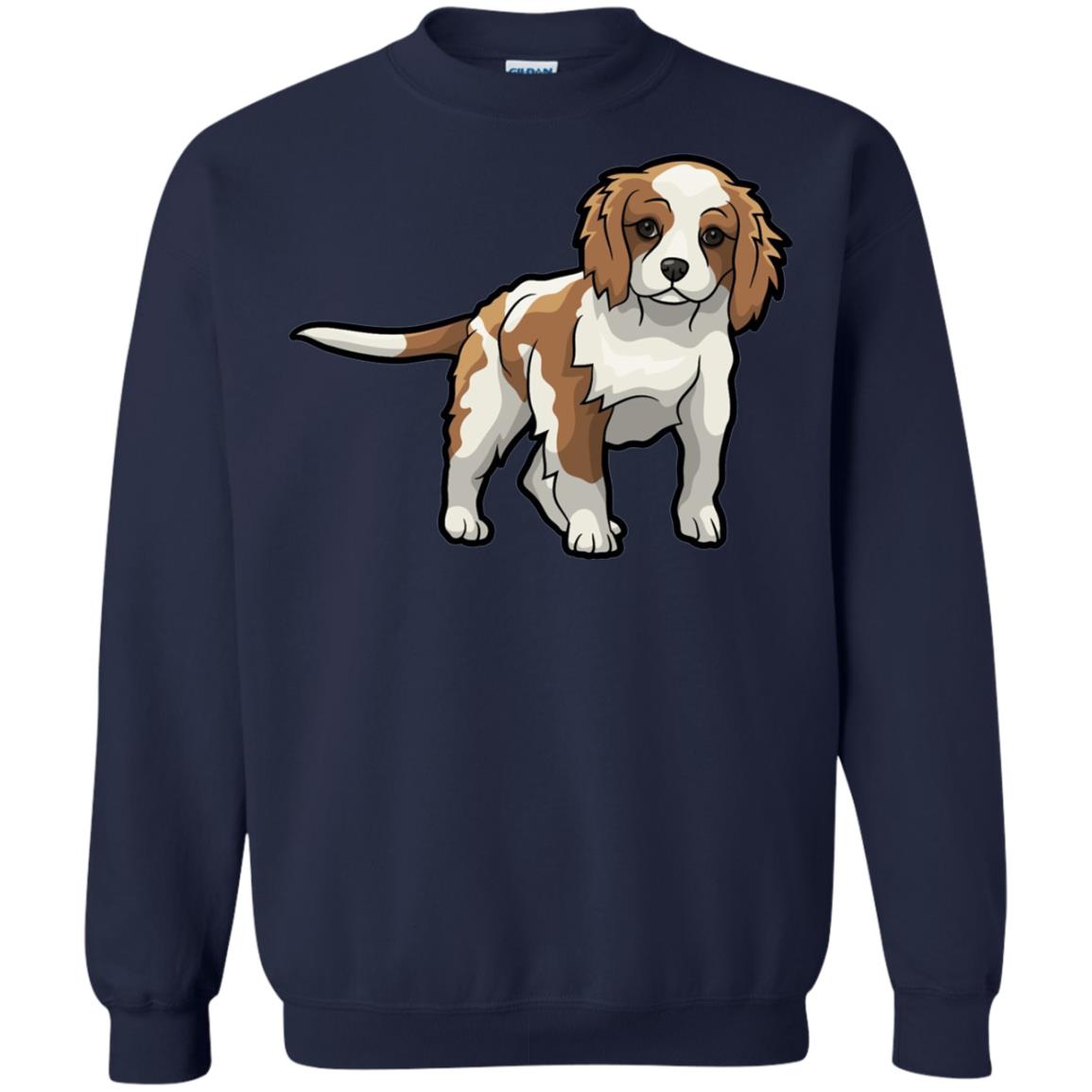 Cute Blenheim Cavalier King Charles Spaniel T-shirt Navy