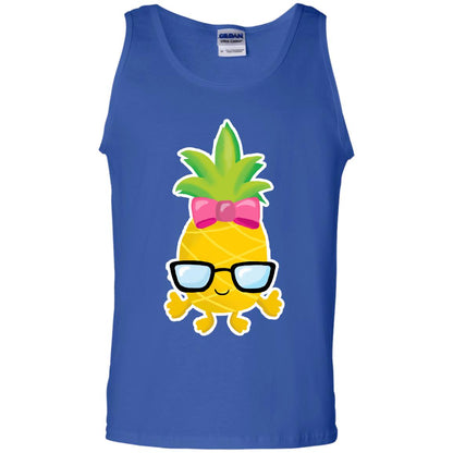 Funny Pineapple With Glasses For Girls Womens Shirt Royal