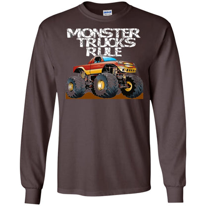 Monster Trucks Rule T-shirt Dark Chocolate