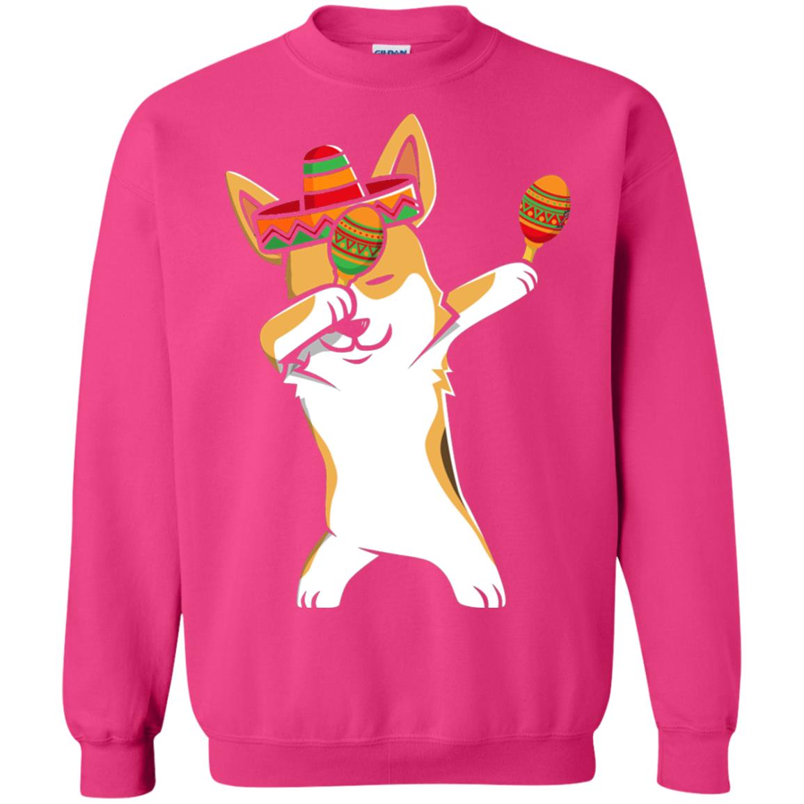 Dabbing Corgi Funny Cinco De Mayo T-shirt Heliconia