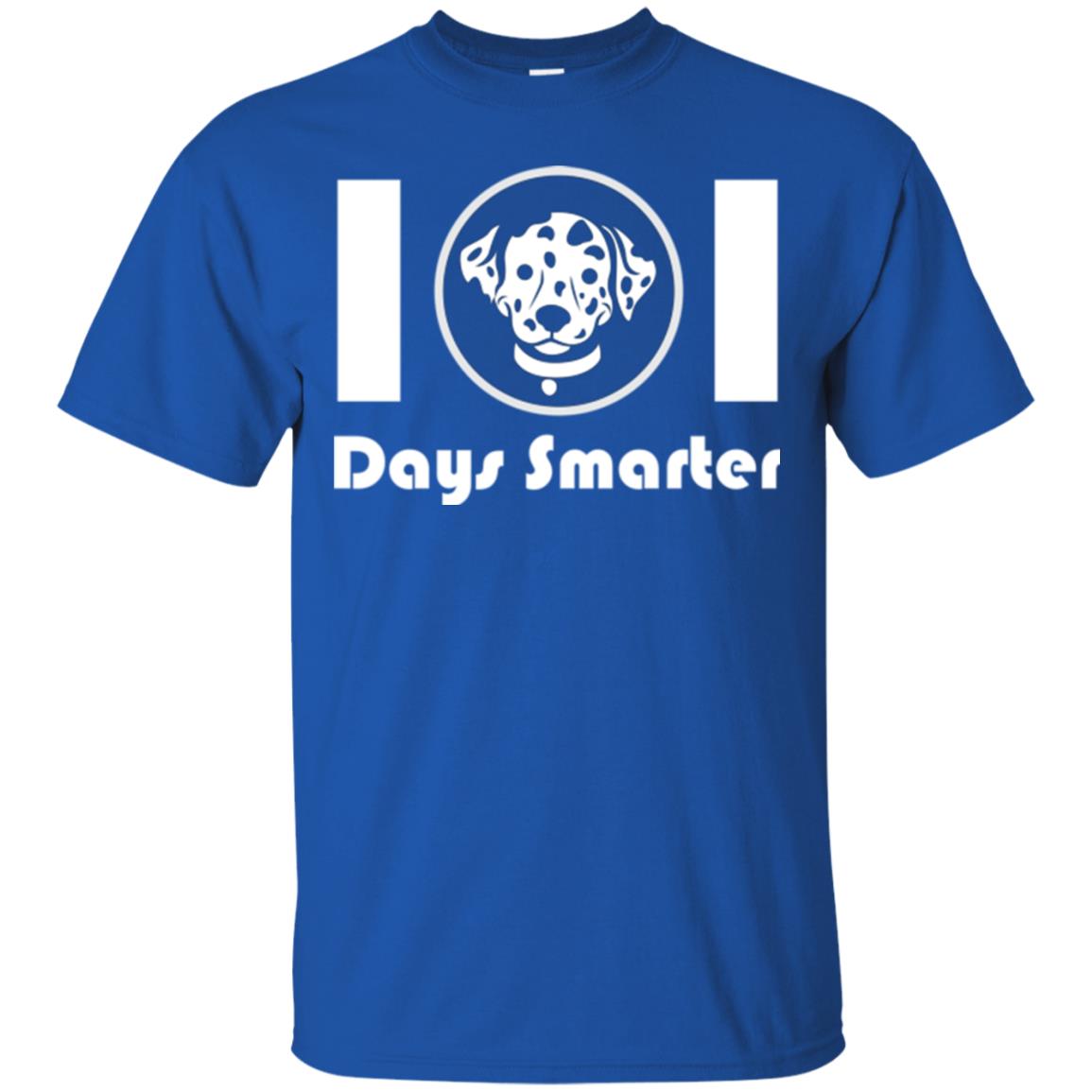 Dog Lovers T-shirt 101 Days Smarter Royal