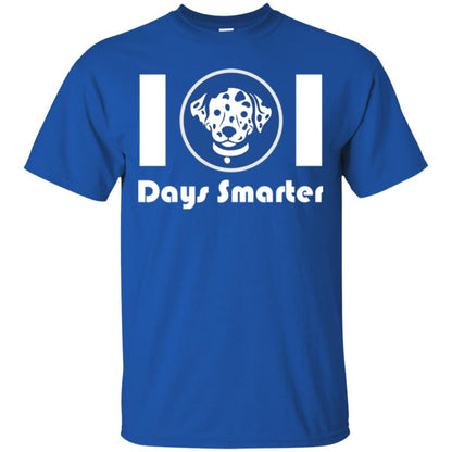 Dog Lovers T-shirt 101 Days Smarter Royal