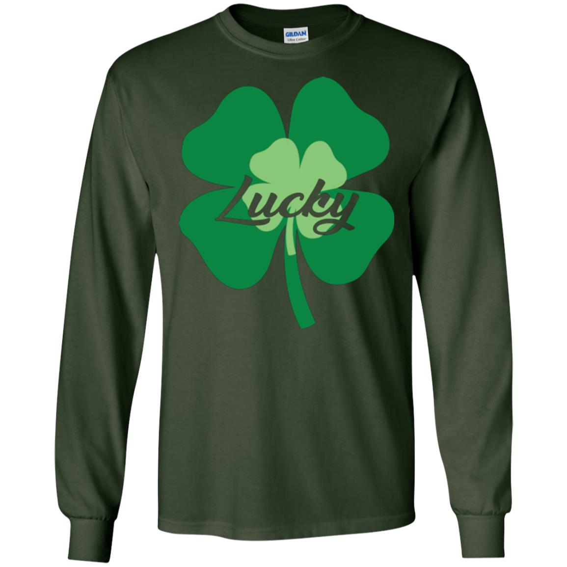 Saint Patrick's Day T-shirt Lucky Leprechaun Forest Green