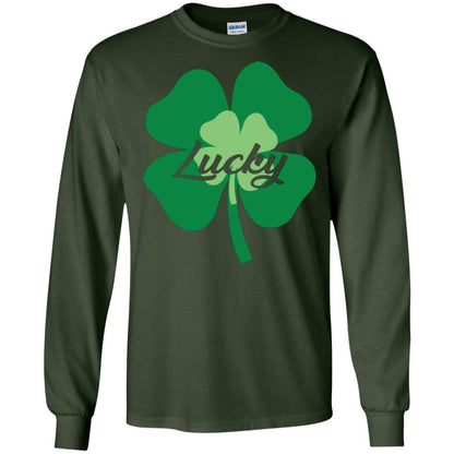 Saint Patrick's Day T-shirt Lucky Leprechaun Forest Green