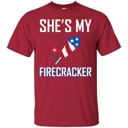 She_s My Firecracker Shirt For Mens Cardinal