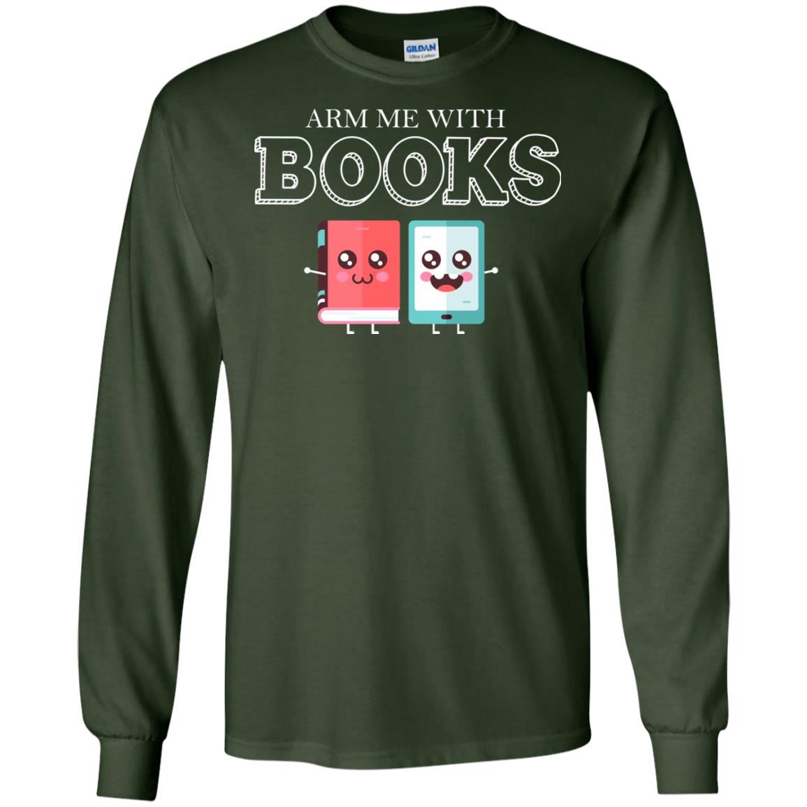 Arm Me With Books Gun Control T-shirt Forest Green