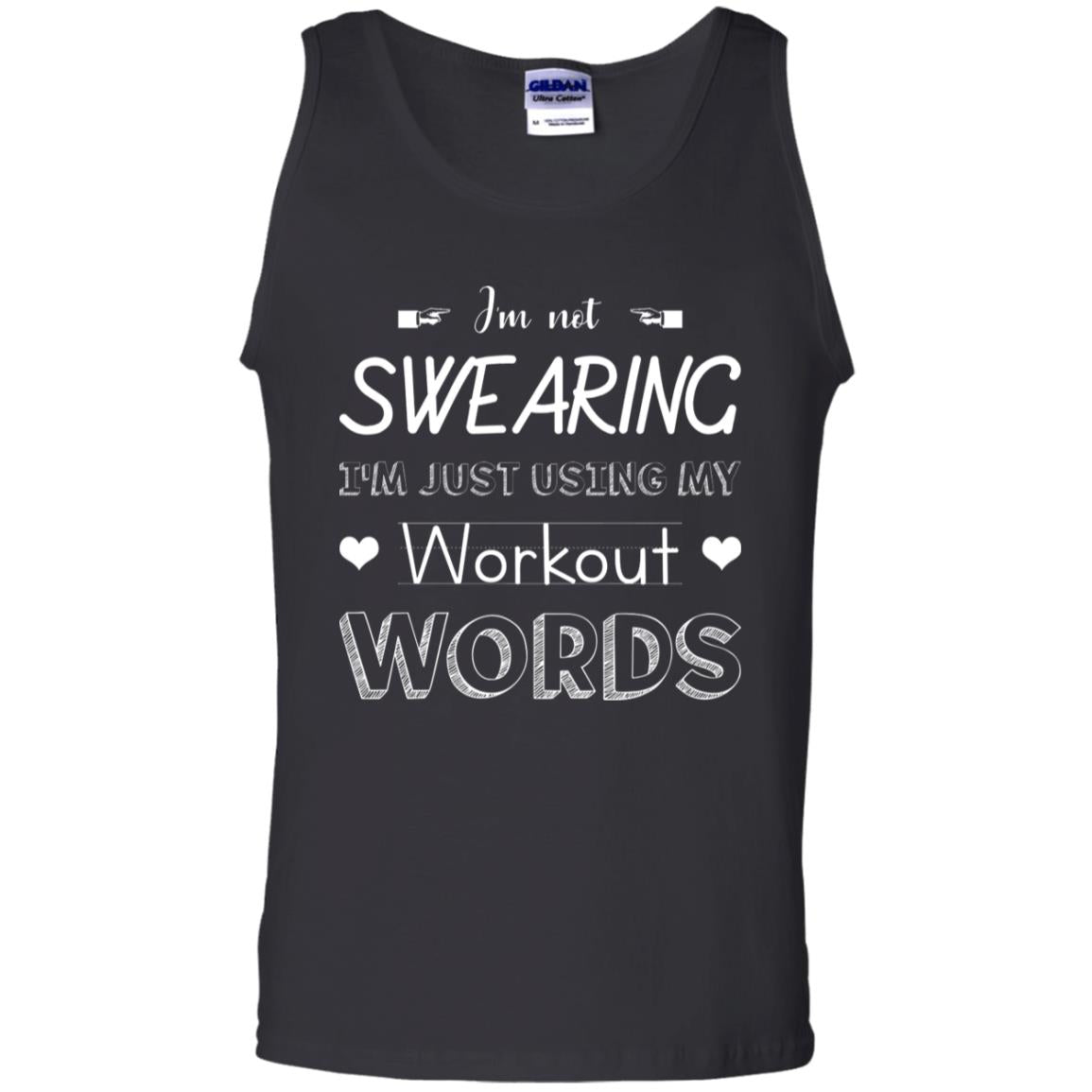 Im Not Swearing Im Just Using My Workout Words Shirt Black