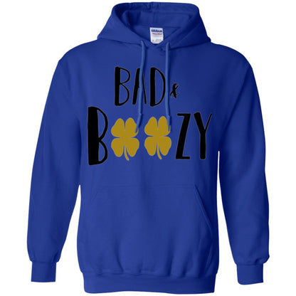 Bad And Boozy Funny Saint Patrick Day Drinking T-shirt Royal