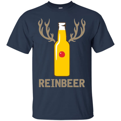 Christmas T-shirt Reinbeer Bottle Drinking Navy