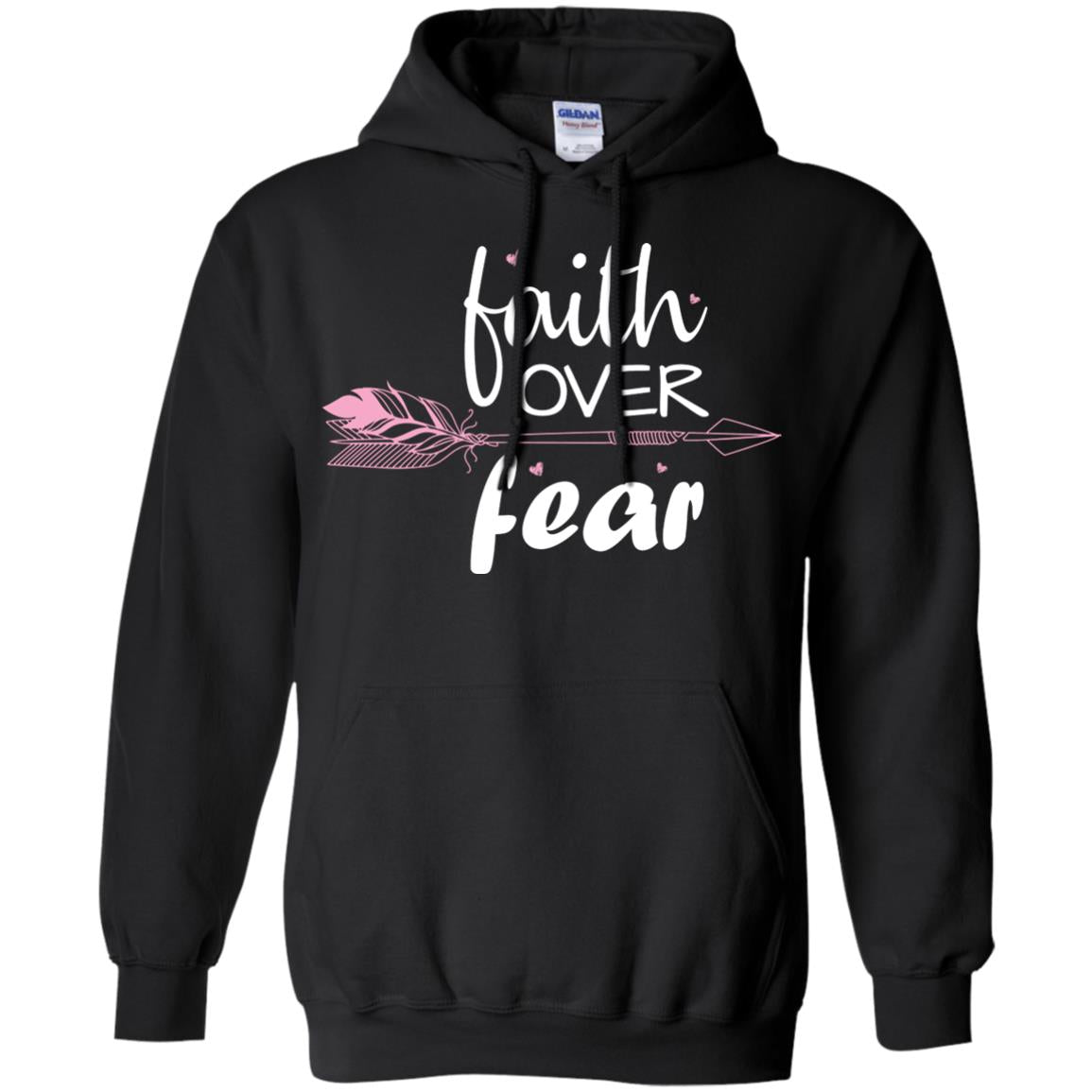 Faith Over Fear Arrow Christian Shirt Black