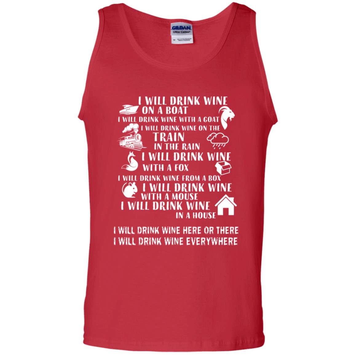 I Will Drink Wine On A Boat I Will Drink Wine Everywhere Shirt Red