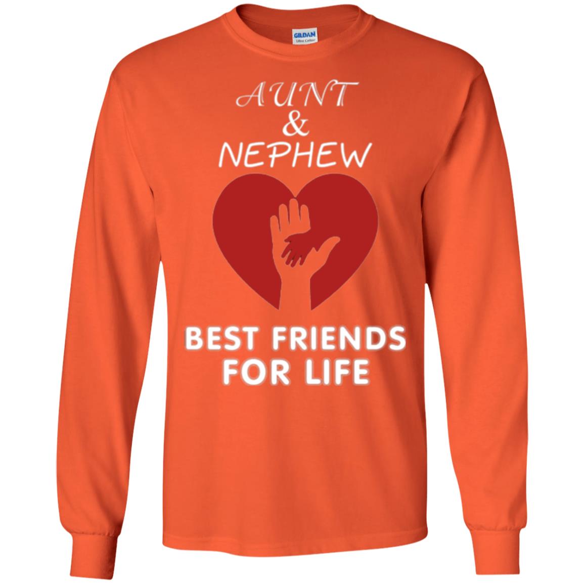 Family T-shirt Aunt And Nephew Best Friends For Life Orange