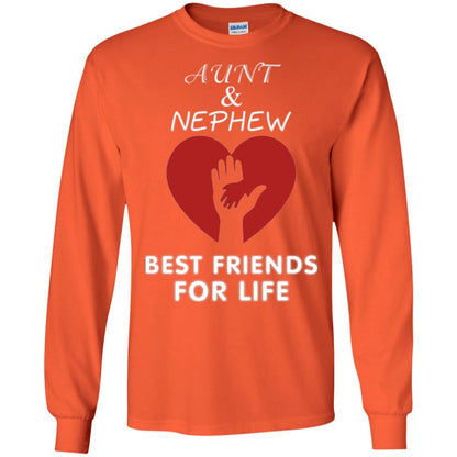 Family T-shirt Aunt And Nephew Best Friends For Life Orange