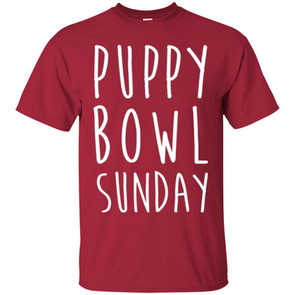 Football Dog Lover T-shirt Puppy Bowl Sunday T-shirt Cardinal