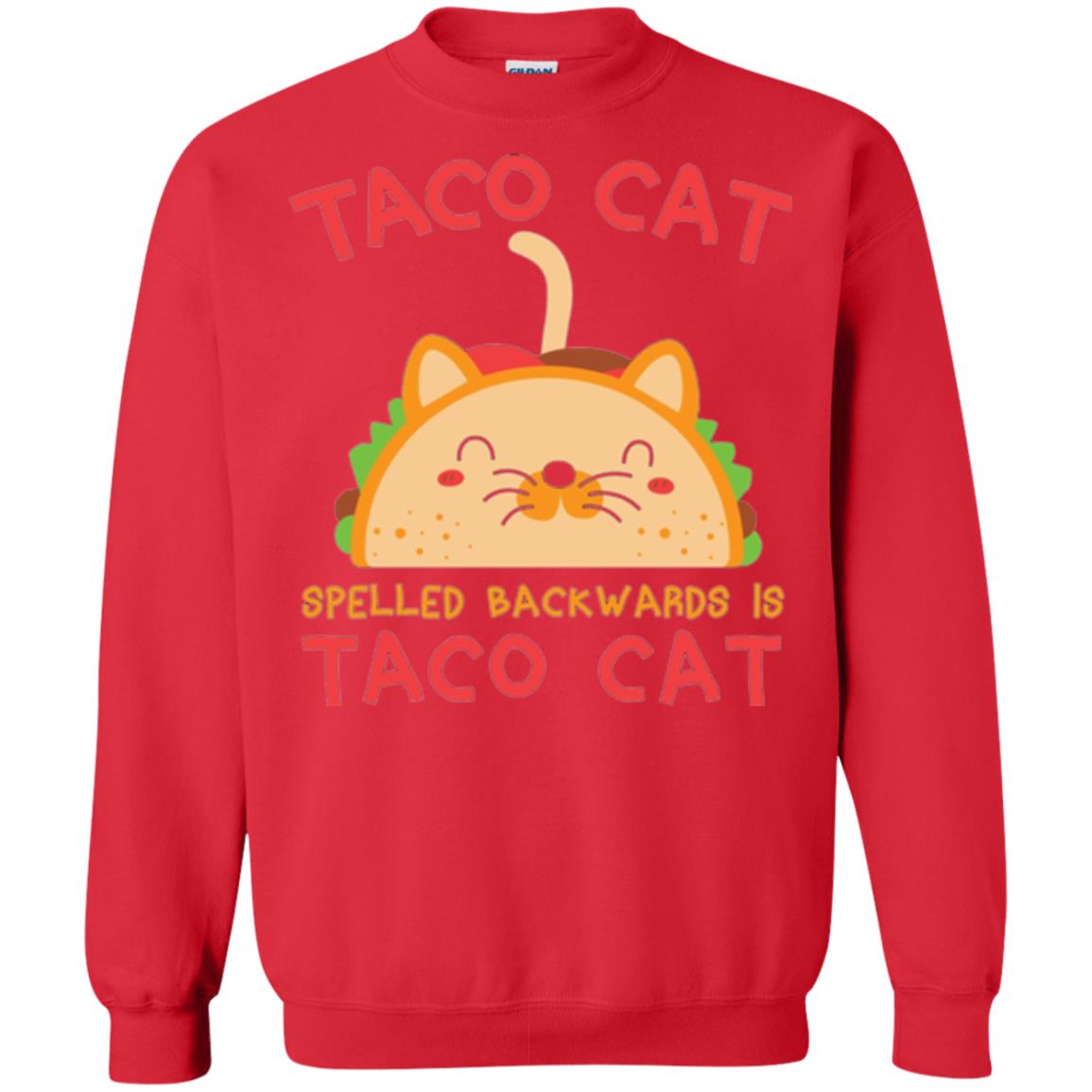 Taco Cat T-shirt Spelled Backwards Is Taco Cat Red