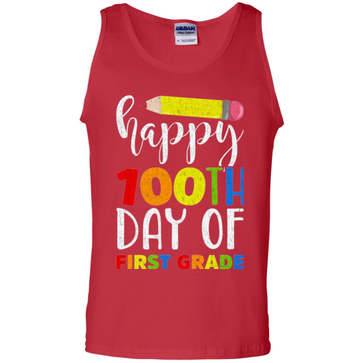 Children T-shirt Happy 100th Day Of First Grade Red