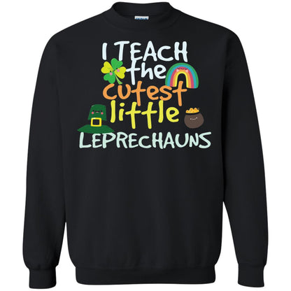 Cutest Little Leprechauns St. Patricks Day Teacher T-shirt Black