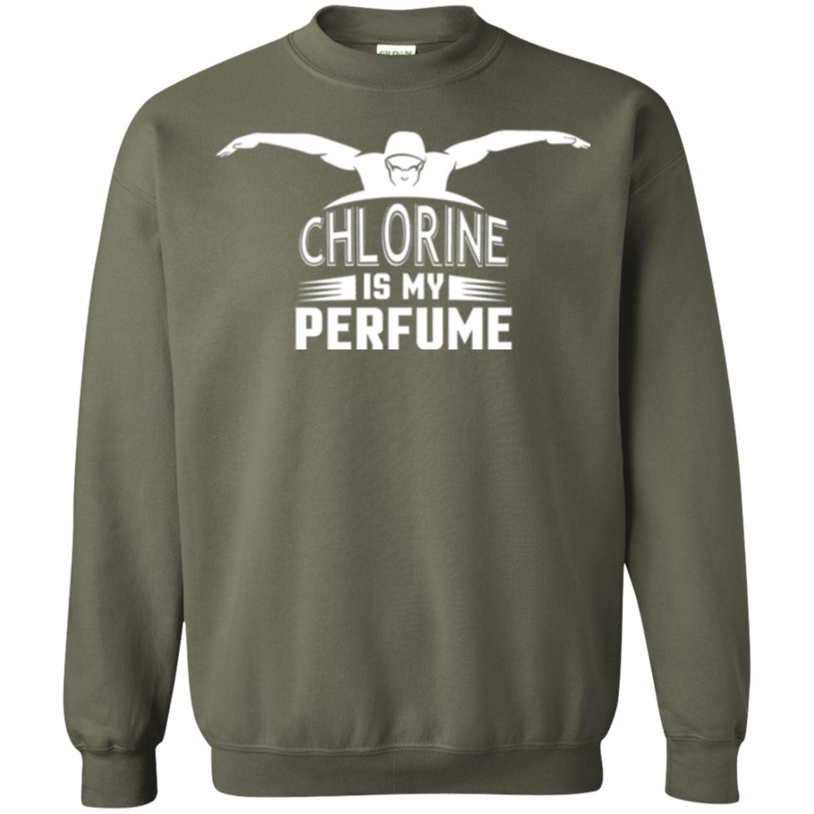 Swimmer T-shirt Chloring Is My Perfume T-shirt Military Green