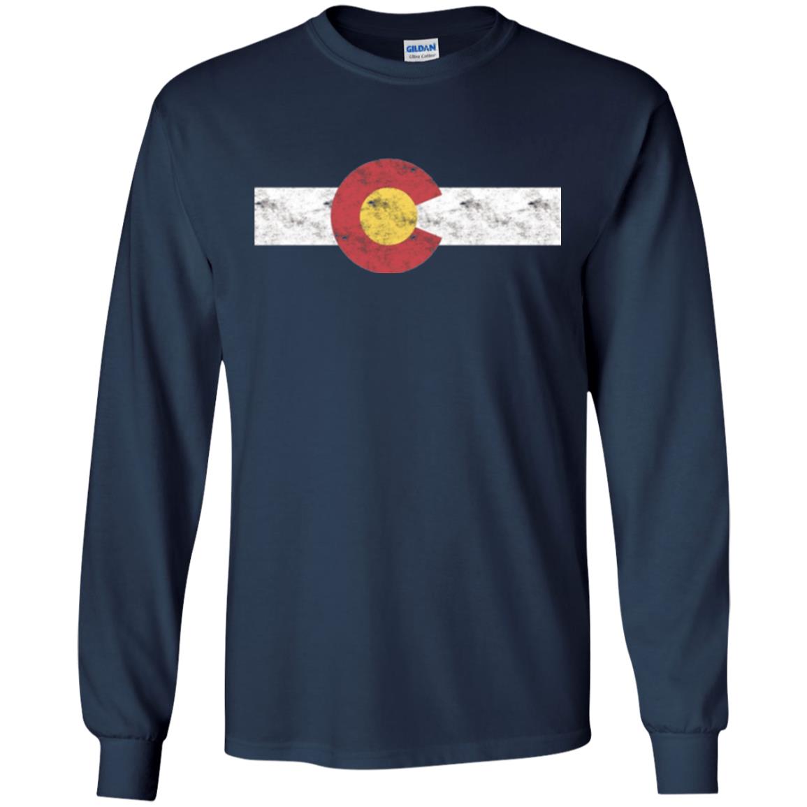 Colorado State Flag T-shirt Patriotic Colorado Day Navy