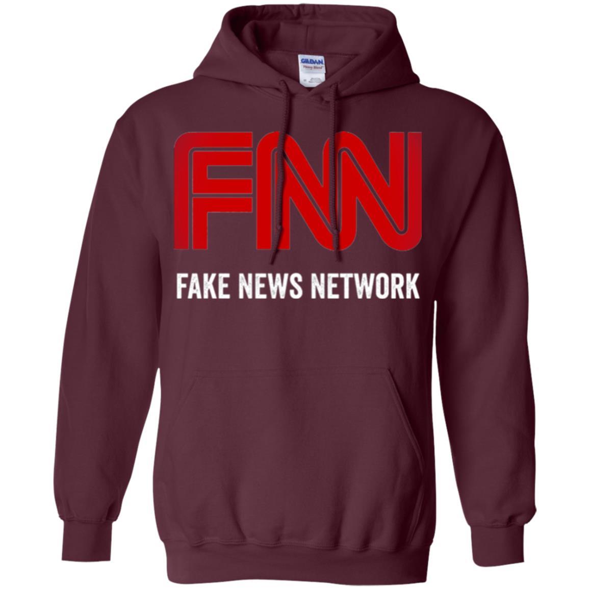 Anti Trump T-shirt Fnn The Fake News Network Maroon