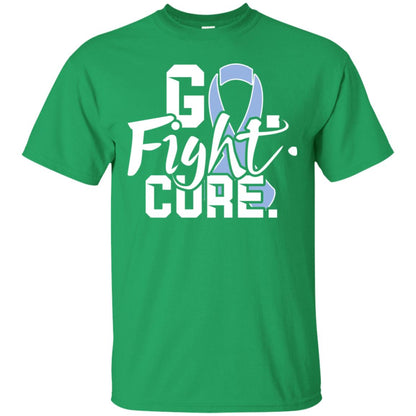 Stomach Cancer Go Fight Cure Periwinkle Ribbon Shirt Irish Green