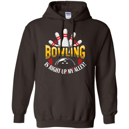 Bowler T-shirt Bowling Is Right Up My Alley Dark Chocolate