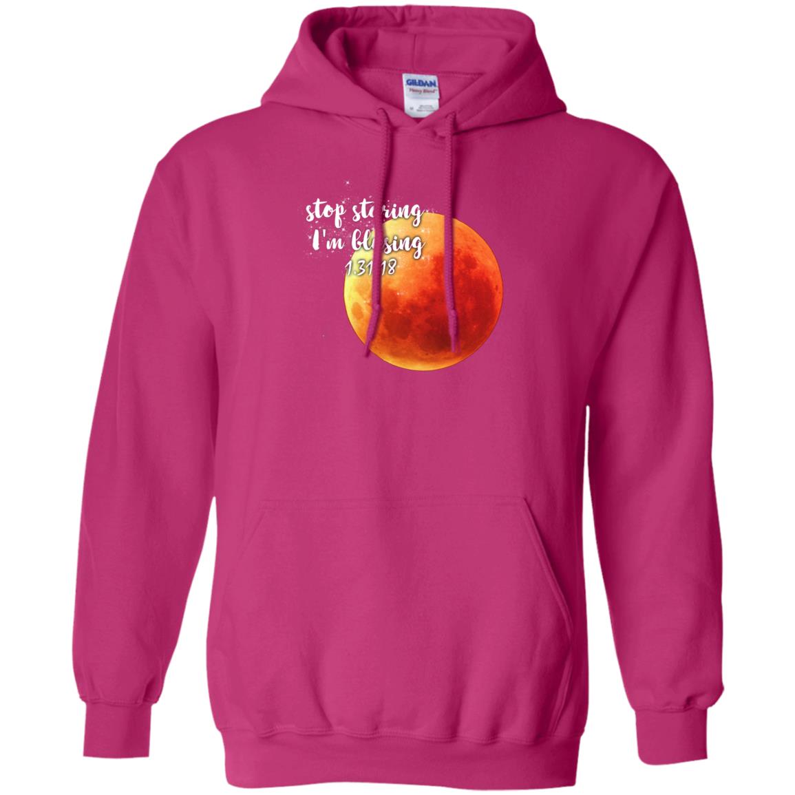 Blood Moon T-shirt Stop Staring I_m Blusing 1.31.18 Heliconia