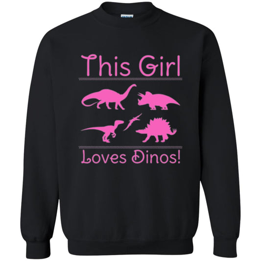 Dinosaur T Shirt This Girl Loves Dinos Black