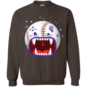 Baseball Halloween ShirtG180 Gildan Crewneck Pullover Sweatshirt 8 oz.