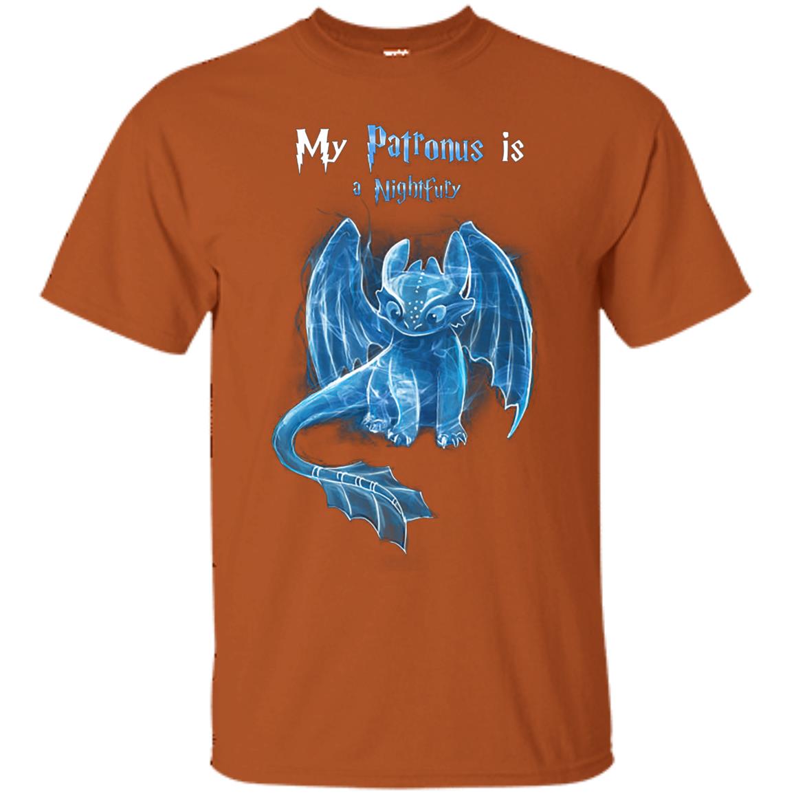 My Patronus Is A Nightfury How To Train Your Dragon T-shirt Texas Orange