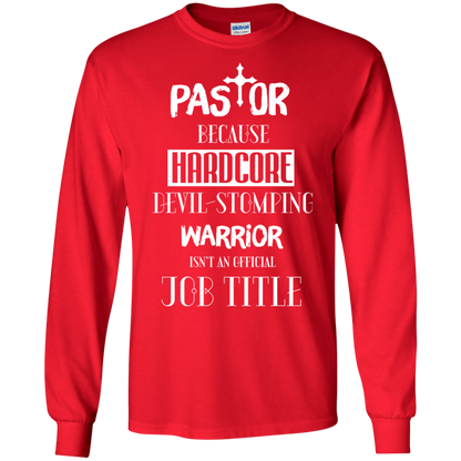 Pastor Because Hardcore Devil Stomping T-shirt Red