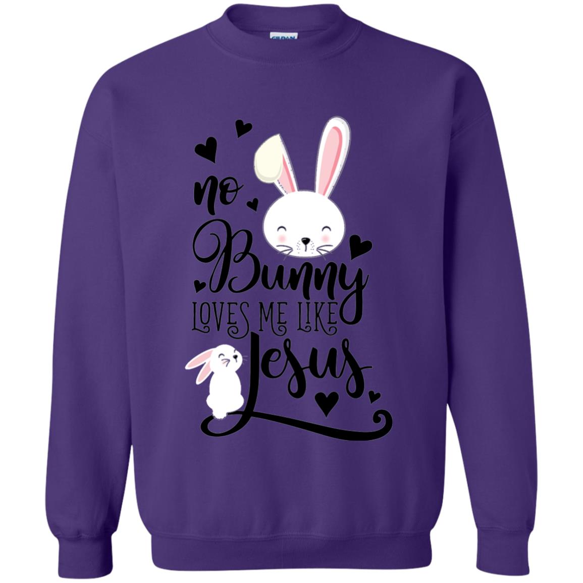 No Bunny Loves Me Like Jesus Christian Easter Day Shirt Purple